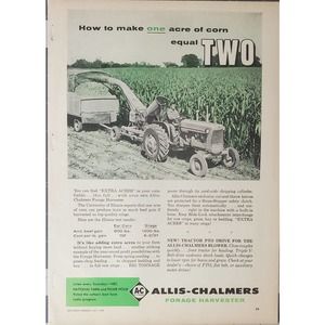 Allis Chalmers Forage Harvesters Corn Magazine Advertisement 1958